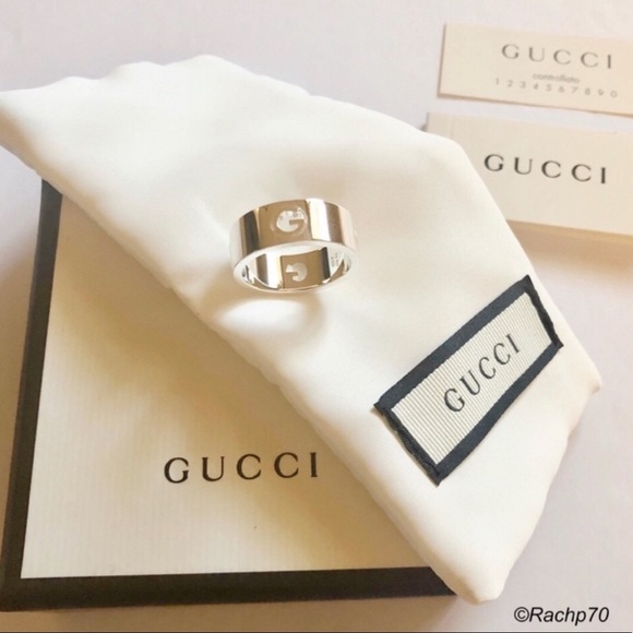 Gucci Other - New Authentic Gucci Cut-Out G Logo Ring Size 7